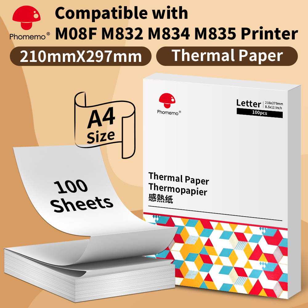 Commercial Photo Printer - Phomemo A4 Thermal Printer Paper Letter