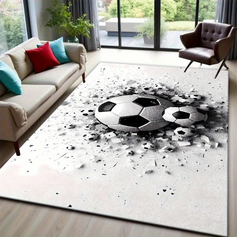 Commercial Printing Services - Broken Soccer Print Large Area Rug