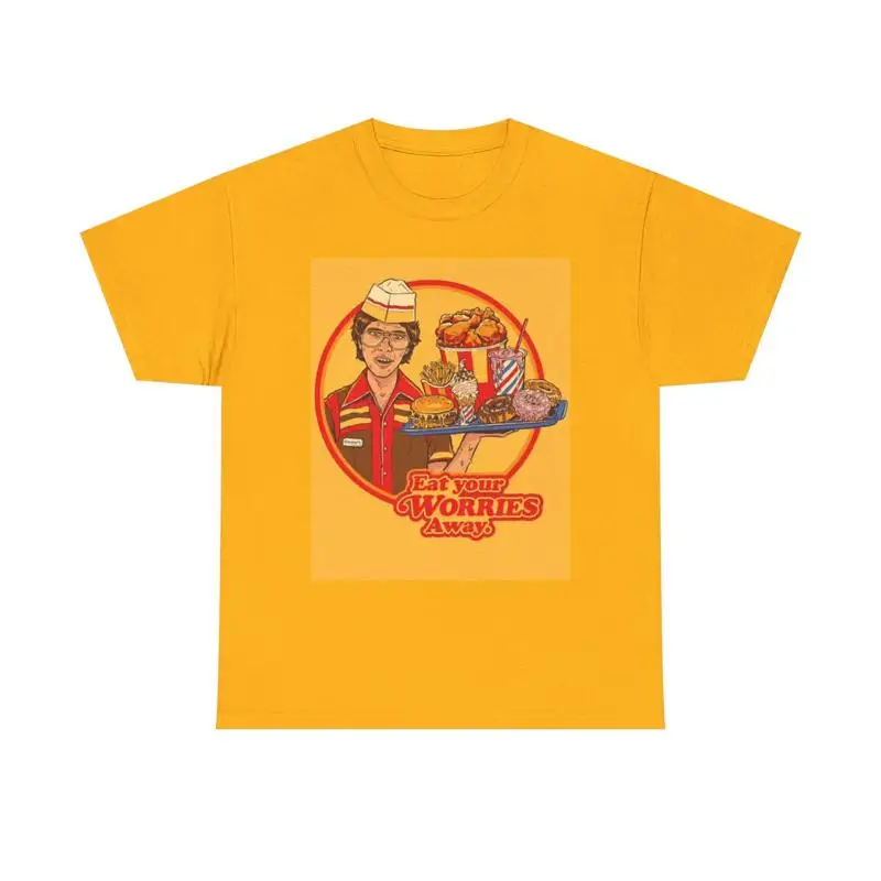 Eat Your Worries T Shirt Funny - đánh giá và giá Commercial Shirt Printing