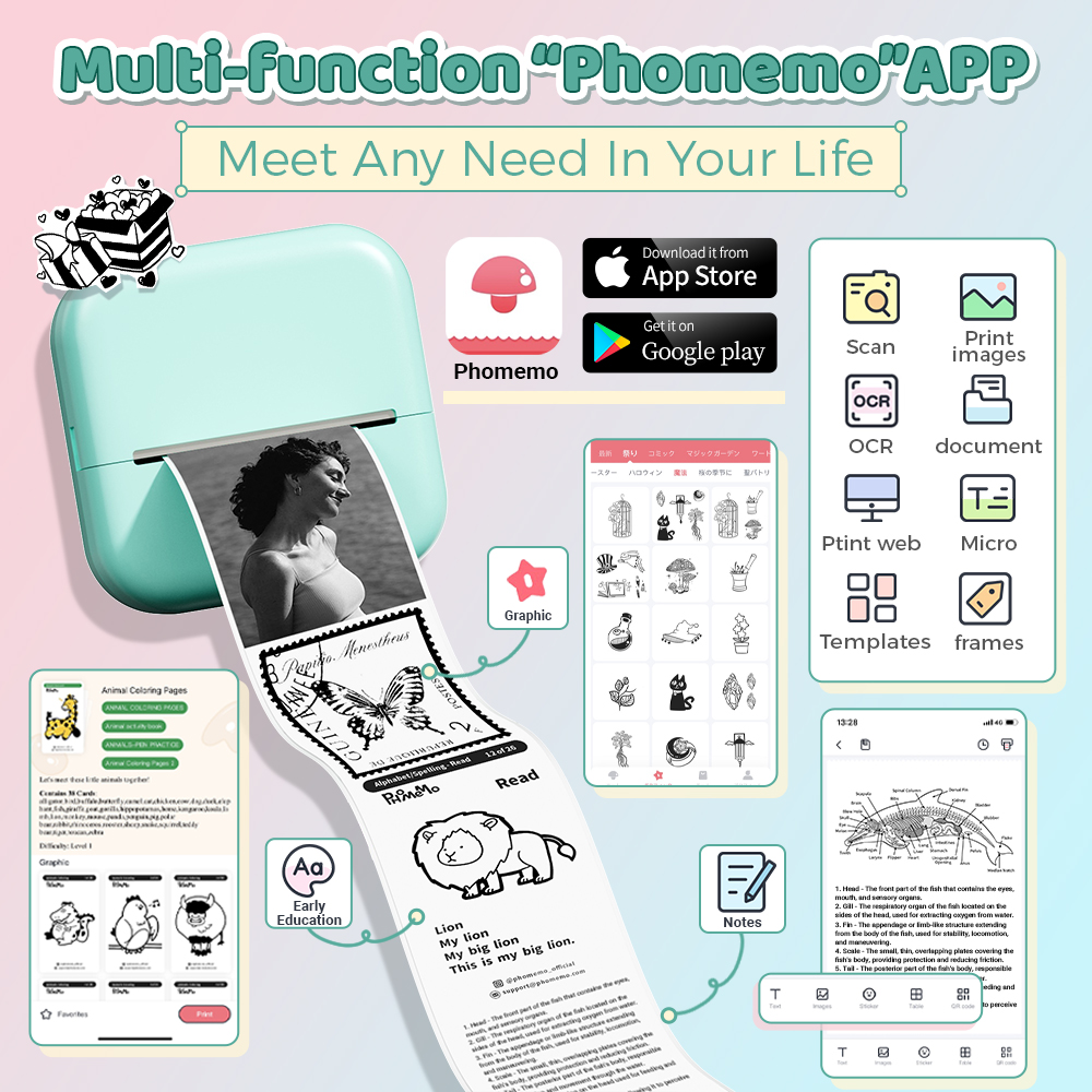 Phomemo M02X Portable Mini The - đánh giá và giá Commercial Photo Printer