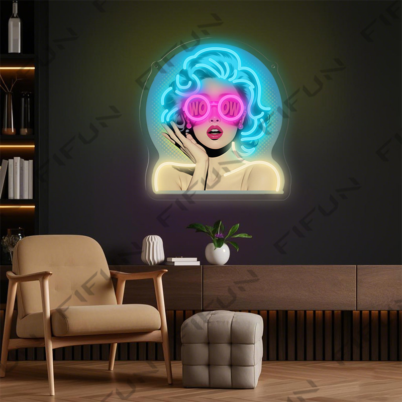 WOW Curl Girl Neon Sign UV Pri - đánh giá và giá Commercial Printing Services