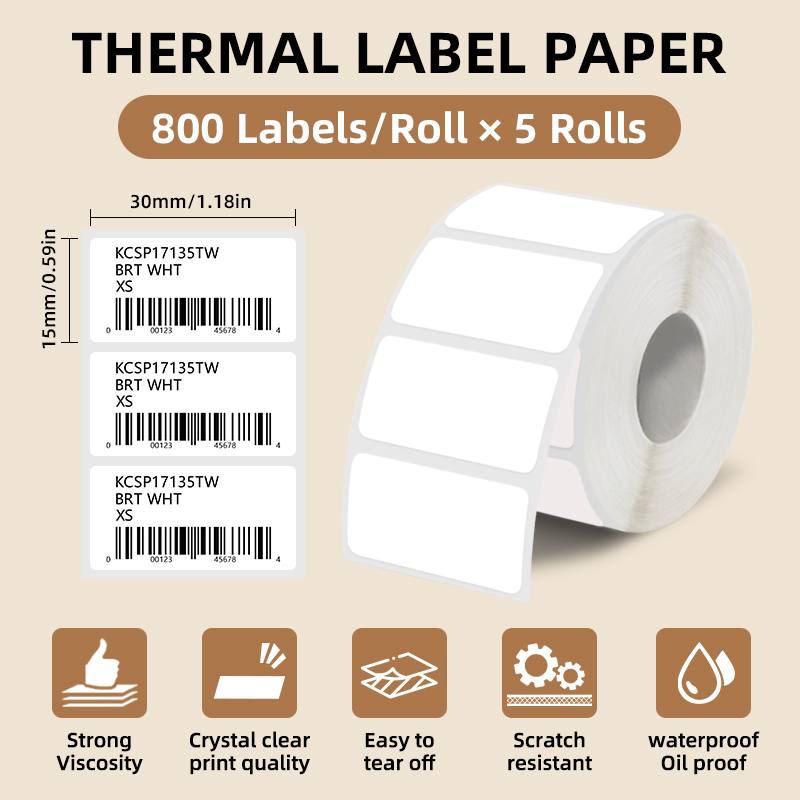 5 Rolls of White Label Sticker - đánh giá và giá Commercial Printing Services