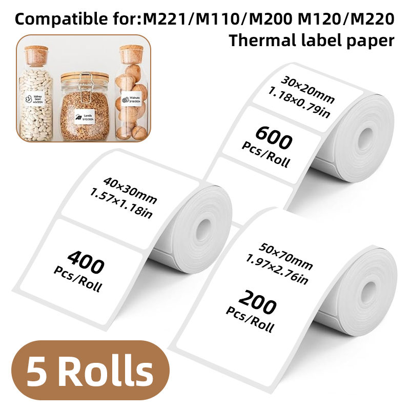 5 Rolls of White Label Sticker - đánh giá và giá Commercial Printing Services
