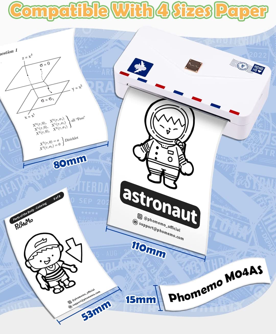 110mm Phomemo M04AS Portable P - đánh giá và giá Commercial Photo Printer